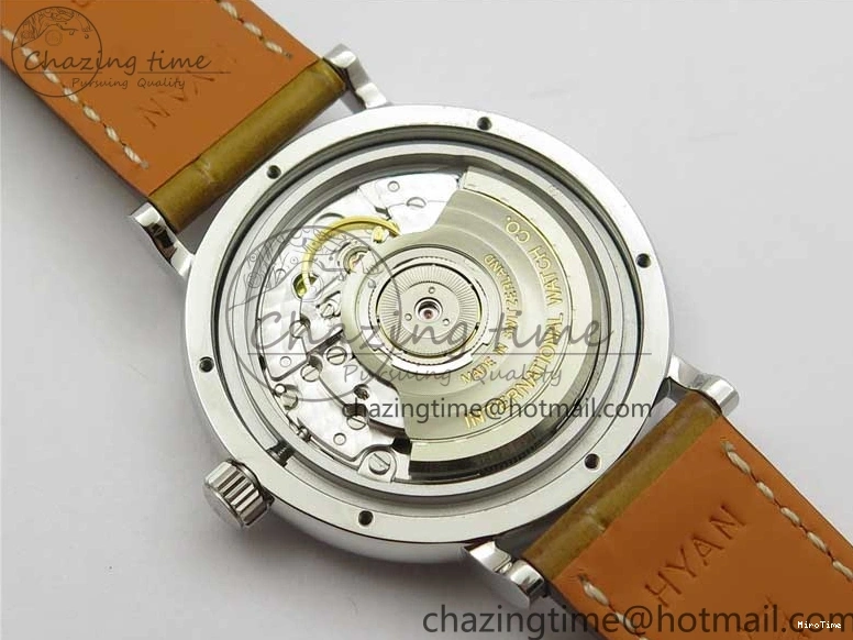 MIROTIME 0127 Durable Portofino 37mm SS V7F 1:1 Best Edition White Dial on Light Brown Leather Strap A 7092